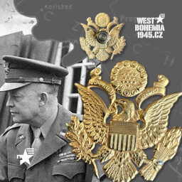 Originální důstojnický čepicový znak US ARMY OFFICER VISOR CAP EAGLE